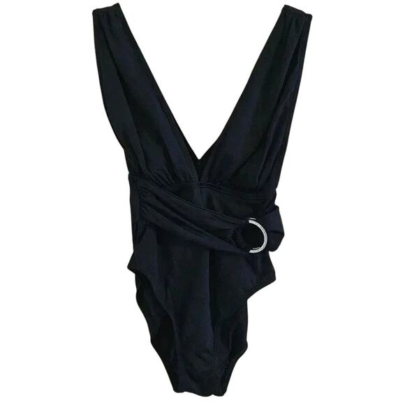 Michael Kors Plunge Wrap Front Bathing Suit - Picture 1 of 5